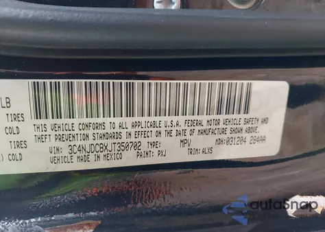 2018 Jeep Compass Limited 4X4 from USA, damaged, VIN 3C4NJDCBXJT350702